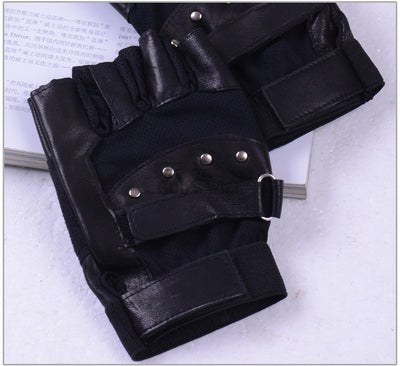 Guantes de cuero para hombre con aislamiento térmico y dedos libres - Image 3