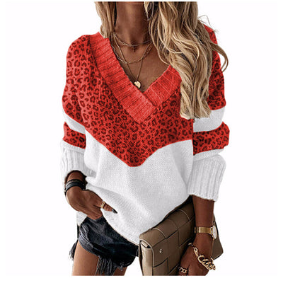 Suéter de Rayas con Estampado de Leopardo - Colección Otoño Invierno - Image 6