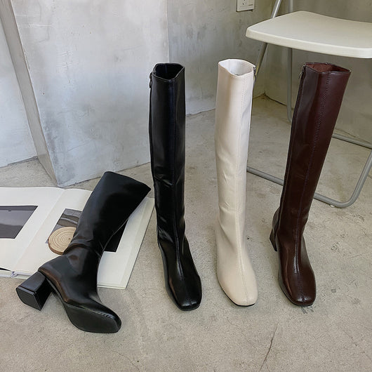 Botas Altas Knight de Tacón Grueso para Mujer - Image 3
