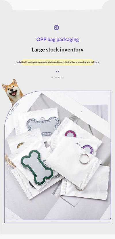 Placa de Identificación para Perros en Aleación de Zinc con Acabado Metalizado - Image 25