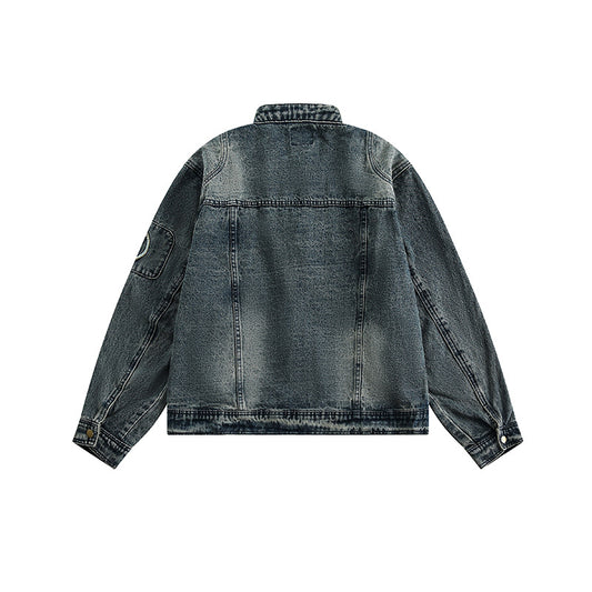 Chaqueta Denim Retro con Bordados para Hombre - Image 2