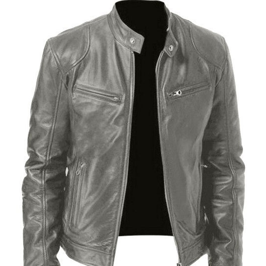Chaqueta de Cuero PU Ajustada - Estilo Urbano Moderno - Image 8
