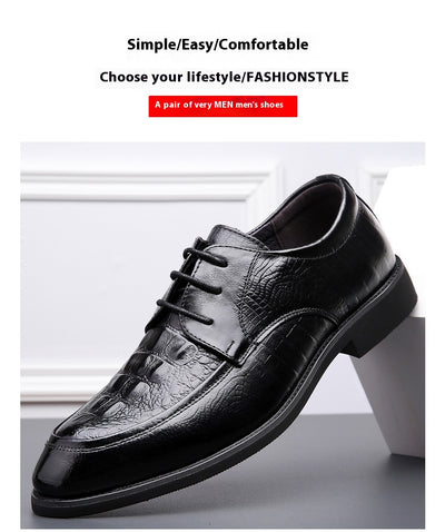Zapatos de Cuero Cowhide Estilo Coreano Talla 36 - Punta Aguda Transpirables para Hombre - Image 14