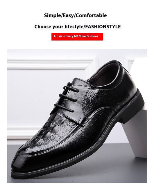 Zapatos de Cuero Cowhide Estilo Coreano Talla 36 - Punta Aguda Transpirables para Hombre - Image 14