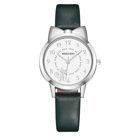 Reloj de Pulsera con Diseño de Gatita Adorable y Moño - Image 7