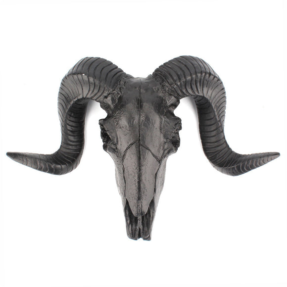 Adorno de Pared Cuerno Negro 3D - Decoración Resina Artesanal