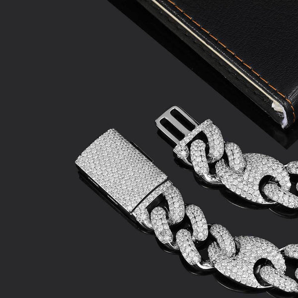 Cadena Cubana Pig Nose Hip Hop 20mm - Collar y Pulsera 3 en 1
