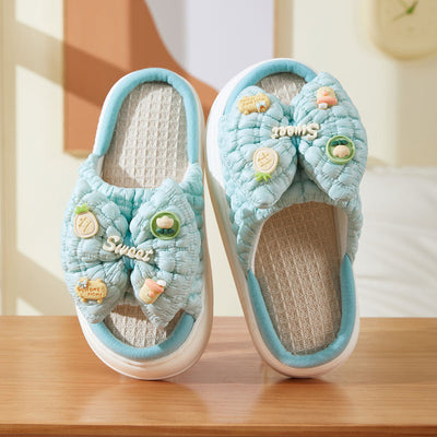 Pantuflas de Látex y Lino con Suela Gruesa para Mujer - Image 18