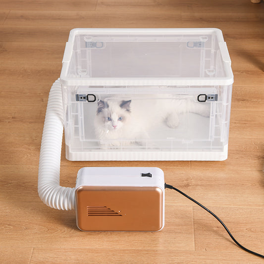 Secadora Transparente para Mascotas con Horno de Baño Portátil