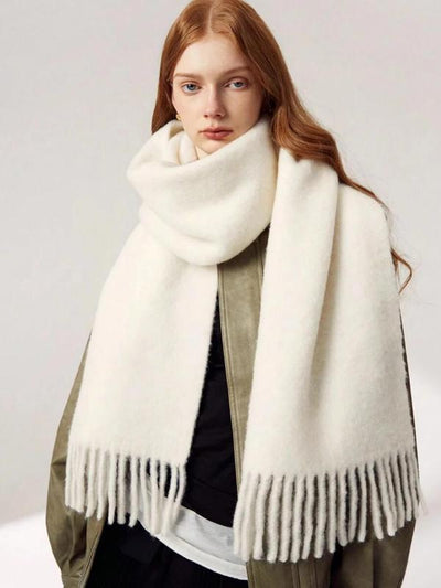 Bufanda de Lana Cálida para Otoño e Invierno - Colores Sólidos Premium - Image 6