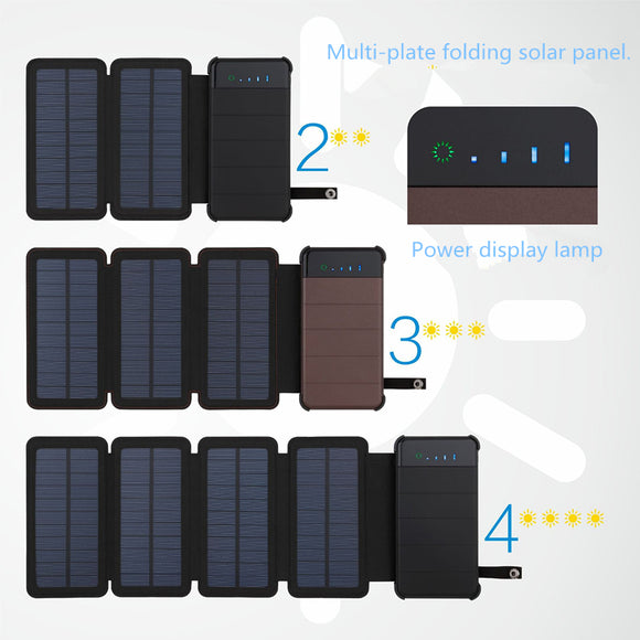 Cargador Solar Portátil Plegable Multi-Panel de Alta Capacidad
