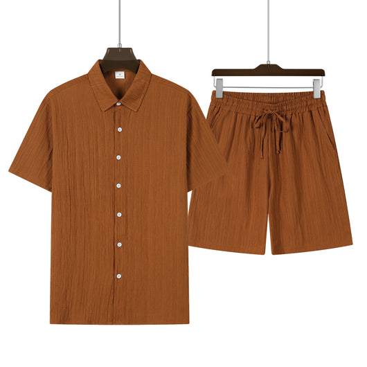 Conjunto de Playa Hombre: Camisa Suelta y Pantalones Cortos - Image 5