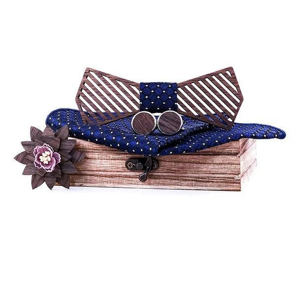 Corbata de Moño de Madera Maciza Estilo Europeo y Americano