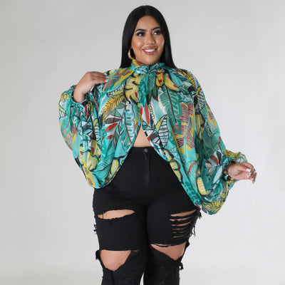 Blusa de Gasa Talla Grande con Cuello Redondo y Tirantes Ajustables - Image 19