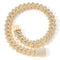 Full zircon hip hop necklace Golden 16inch