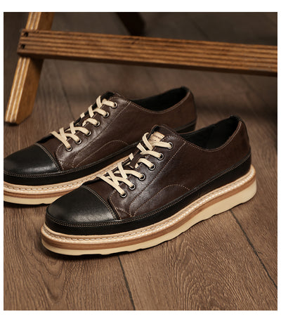Zapatos Casuales de Cuero Genuino con Plataforma - Estilo Vintage Artesanal - Image 26
