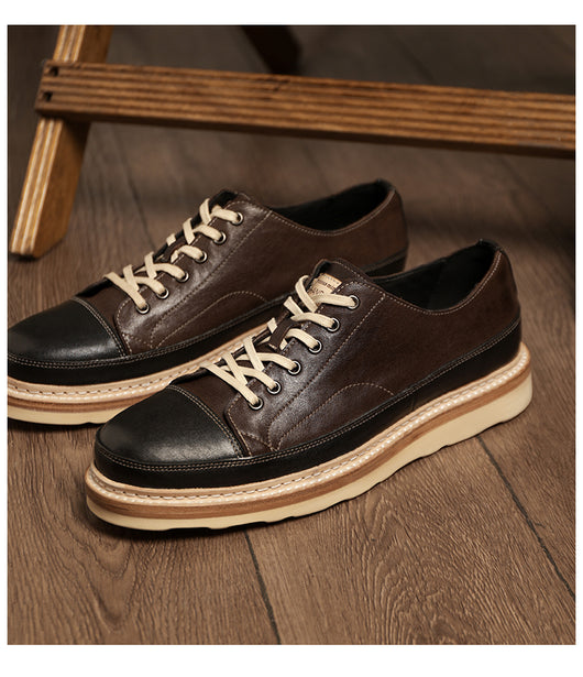 Zapatos Casuales de Cuero Genuino con Plataforma - Estilo Vintage Artesanal - Image 26