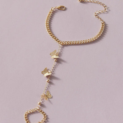 Pulsera de Cadena con Dije de Mariposa