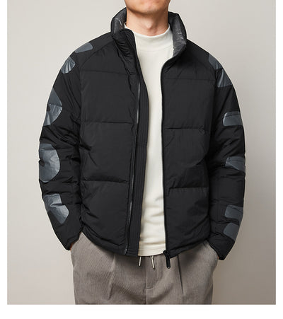 Chaqueta Acolchada para Hombre con Estampado Contraste - Image 8