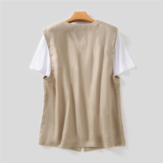 Chaleco Estilo Japonés de Algodón - Chaqueta Suelta y Casual - Image 8