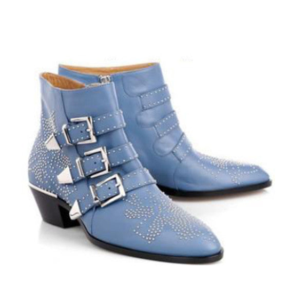 Botas Cortas Tachonadas para Tallas Grandes