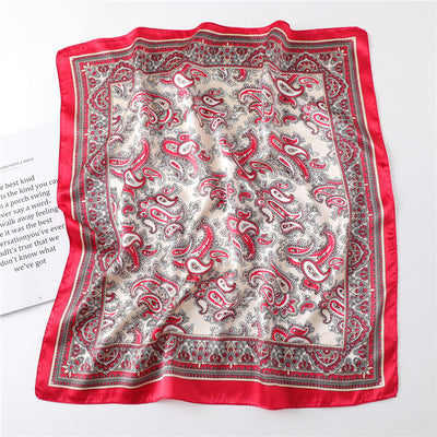 Pañuelo Retro Cuadrado Pequeño de Cachemira para Mujer - Image 65