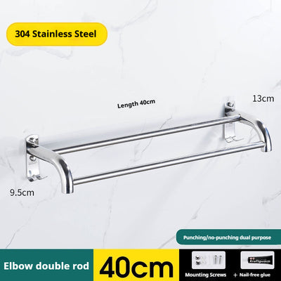 Toallero de Acero Inoxidable 304 Portátil para Baño - Image 10