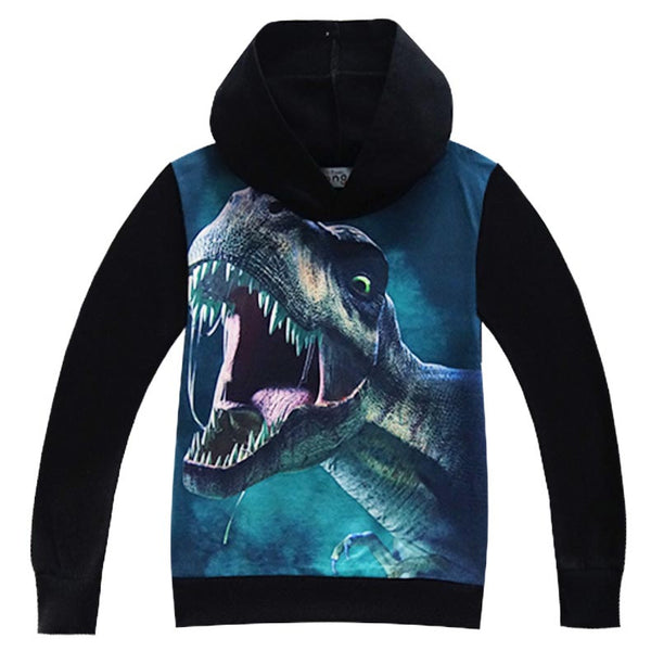 Sudadera con Capucha Dinosaurio para Niños - Tallas Medianas y Grandes