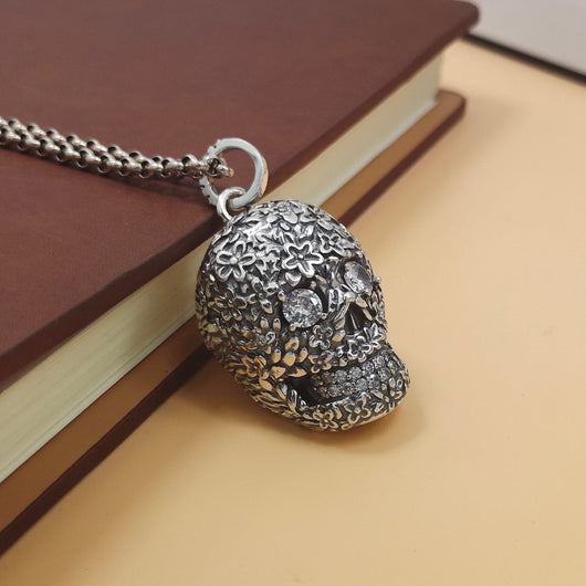 Dije Calavera de Plata Esterlina 925 con Circón Blanco - Image 8