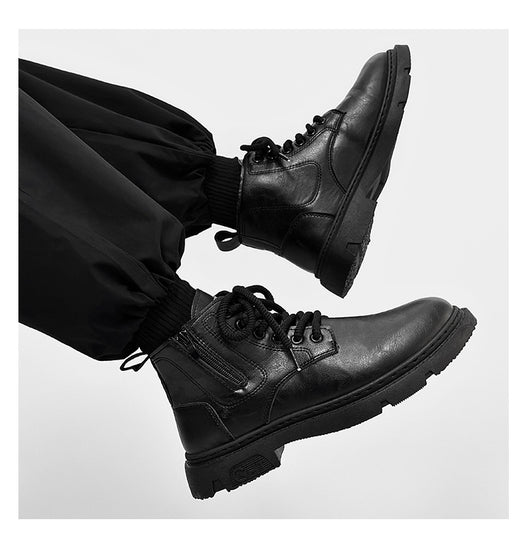 Botas Altas Estilo Británico Retro para Hombre - Casual y Versátil - Image 20