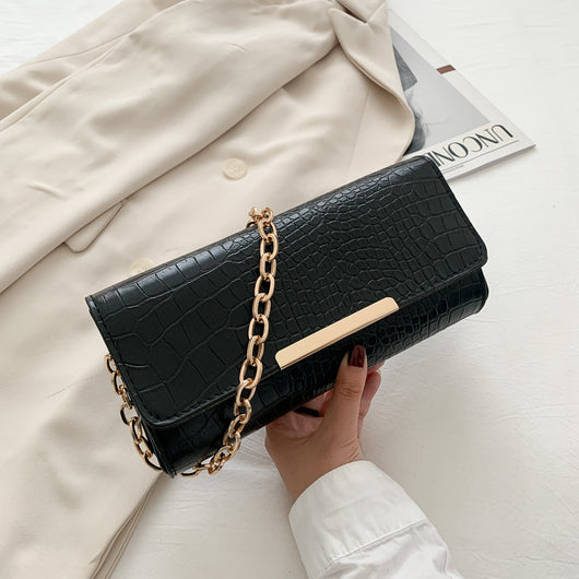 Bolso Cuadrado Pequeño con Patrón de Cadena - Diseño Trendy - Image 12