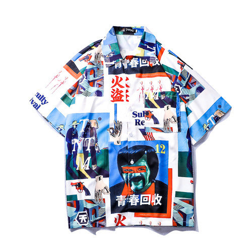 Camisa Hawaiana Floral para Parejas - Estilo Playa Relajado Unisex