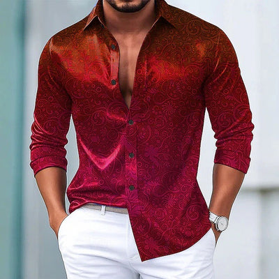 Camisa Casual de Manga Larga con Solapa para Hombre - Image 18
