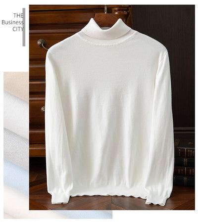 Suéter Cuello Alto para Hombre Otoño Invierno - Abrigo Interior Versátil - Image 43