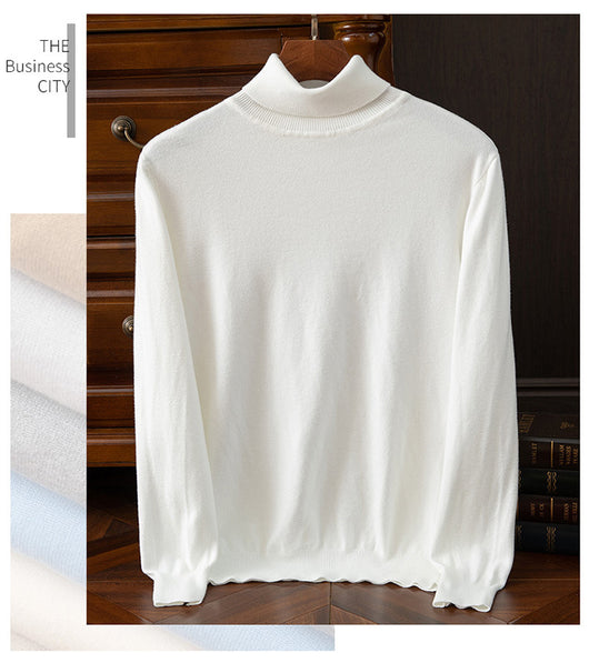 Suéter Cuello Alto para Hombre Otoño Invierno - Abrigo Interior Versátil - Image 43