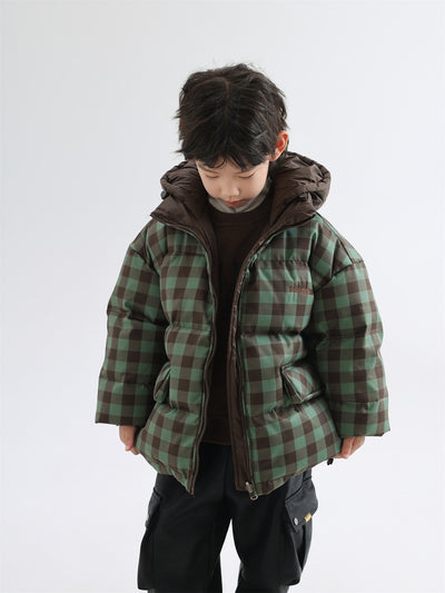 Abrigo Infantil Reversible Acolchado Cuadros Invierno - Image 12