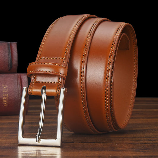 Cinturón de Cuero para Hombre con Hebilla de Pasador - Image 2