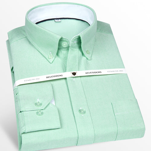 Camisa Casual Slim Fit de Algodón Grueso sin Planchado para Hombre - Image 8