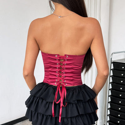 Bustier con Relleno en el Pecho y Cintura Anudada - Image 19