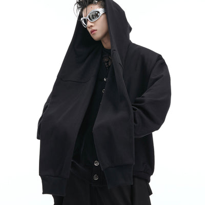 Cardigan Acolchado Oversized con Capucha y Efecto Dos Piezas - Image 5