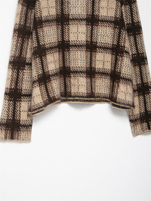 Suéter Cuadros Holgado con Textura Arenada para Mujer - Image 15