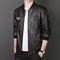 Chaqueta de Cuero Sintético Tide Casual Talla Grande para Hombre