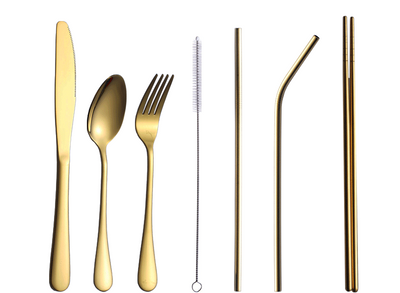 Juego de Utensilios Minimalista en Acero Inoxidable - Image 9