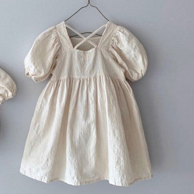 Vestido Princesa para Bebé con Cuello Cuadrado y Mangas Abullonadas - Image 7
