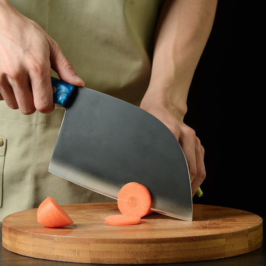 Cuchillos de Cocina Profesionales de Acero Inoxidable Forjado con Mango Azul - Image 4