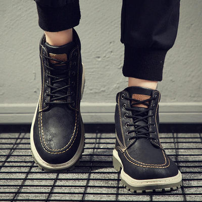 Botas Martin de Cuero para Hombre - Estilo Británico Motociclista - Image 3