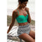 Bikini Retro Cintura Alta Flores Push Up Talla Grande Traje de Baño