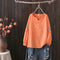 Camisa V-neck con Bordado y Botones en Manga