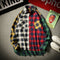 Camisa Cuadros Primavera Hombre Suelta Irregular