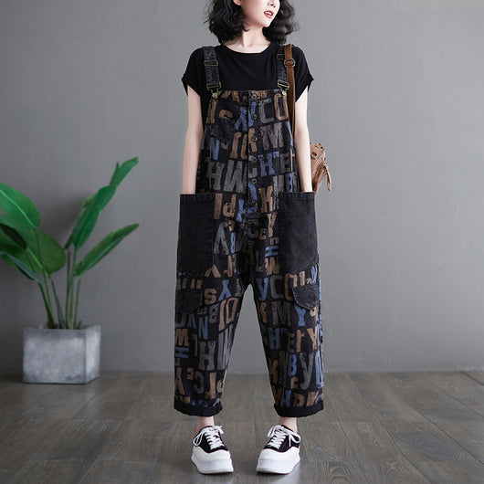 Overol de Mezclilla Retro Literario Talla Grande para Mujer - Image 6